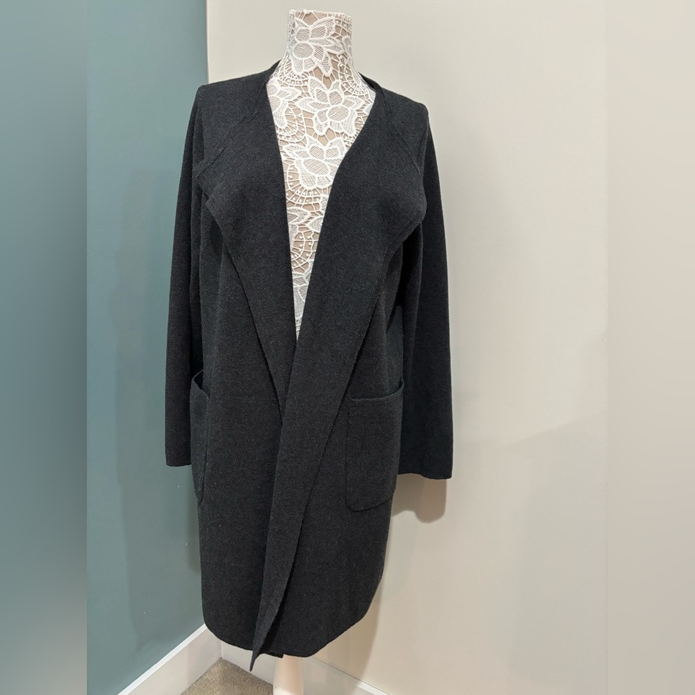 J. Crew Charcoal Gray Trench Long Soft Coat